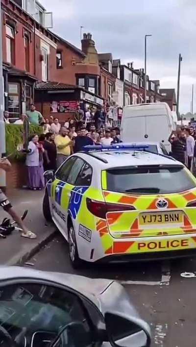 Riots in Leeds, UK