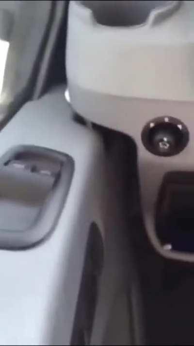 What a terrible place to have a phone holder