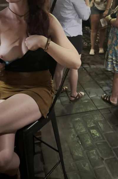 Would you play with my tits in public