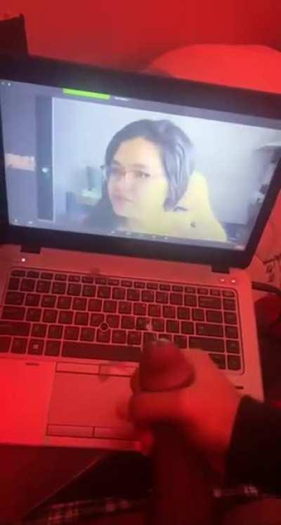 Cumming for my teacher on zoom