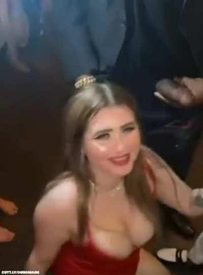 blowing everyone outside the club