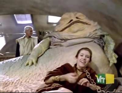 Behind the scenes Slave Leia