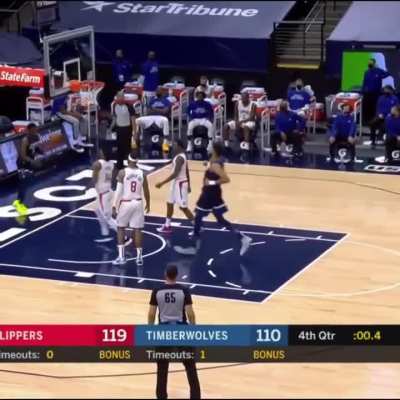 Malik Beasley goes coast to coast to cut the lead from 9 to 7. The spread for this game? +8.5.