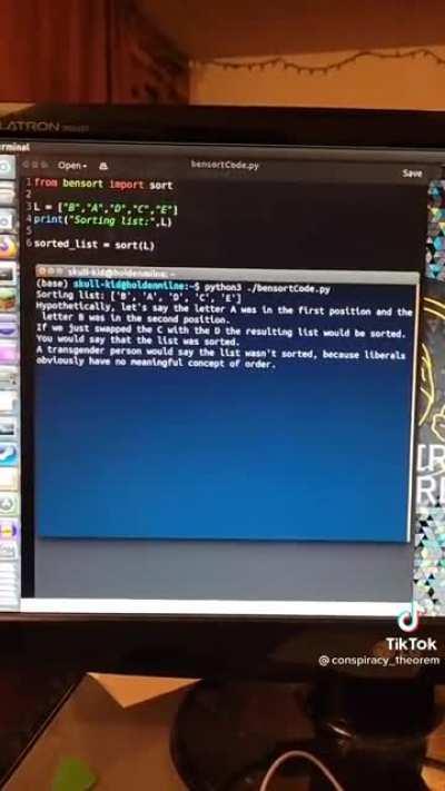 The Shapiro sort DESTROYS the left.