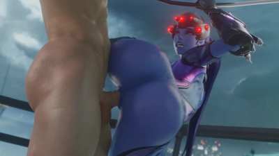 Pulling hair and going hard [Widowmaker,Overwatch] (bewyx)