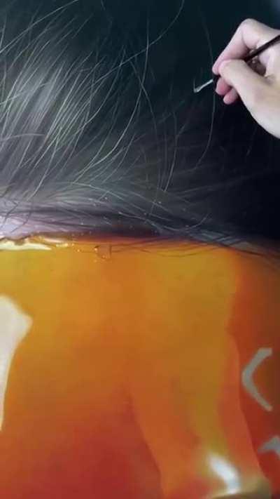 Hyper realistic painting by artist Fabiano Millani