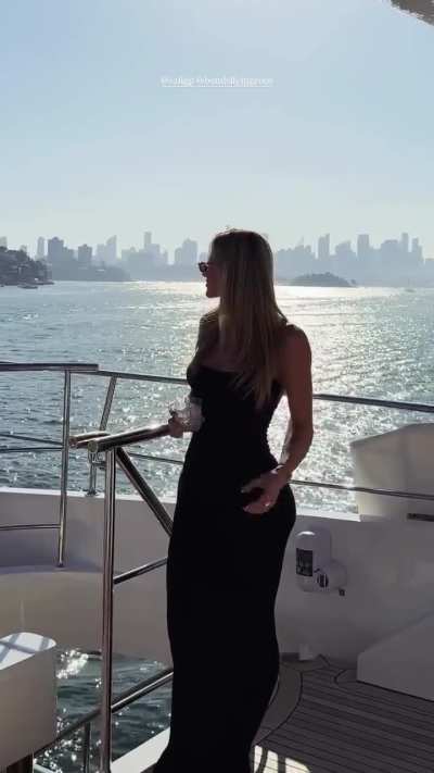 Lily in black dress - IG December 2025