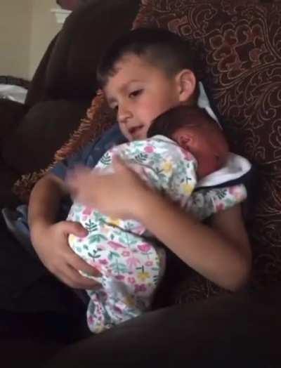 He heard the volcano erupted and exited swiftly…