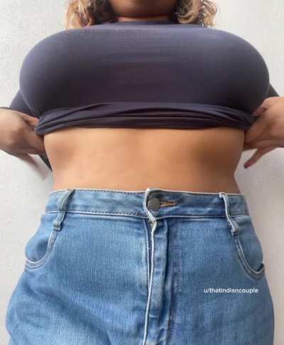 May I use my thick Indian tits to drain your cock every morning 