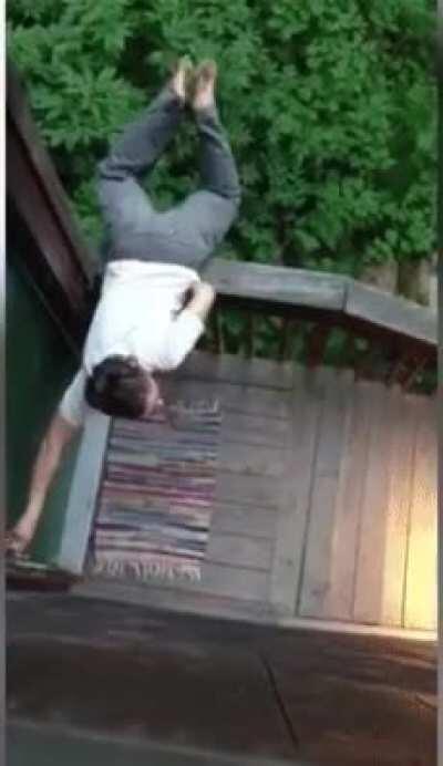 Trying to cautiously open to door