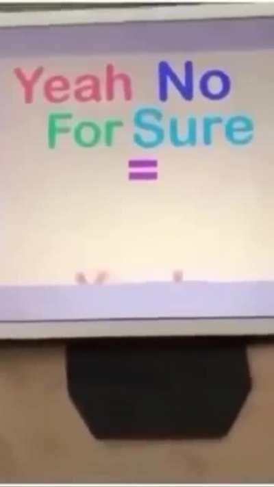 Да, нет, наверное? Да,нет! Да, да, конечно...