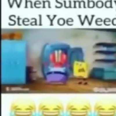 when sumbody steal yoe weed