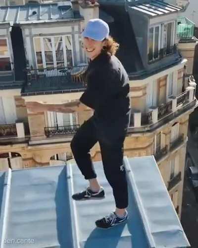 Walking on the roof