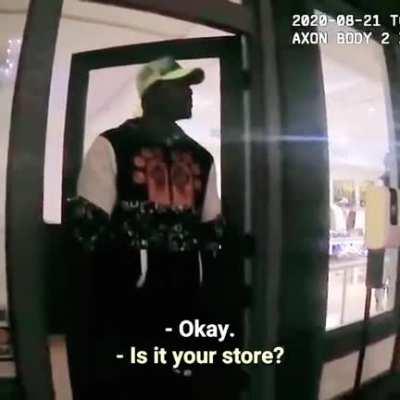 To harass a store owner