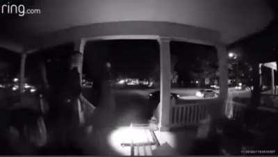 Police responding to a home invasion report brutally kicks the owner's dog that chased away the thieves