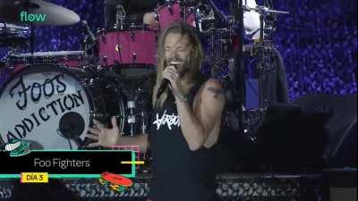 Hace unos días Taylor Hawkins cantaba un tema de Queen en el Lollapalooza.