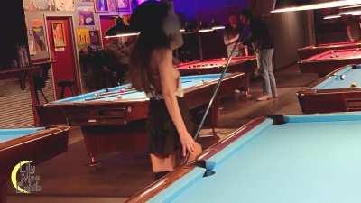 This skirt was a big hit at the pool hall!