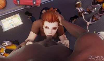 Brigitte deepthroat blowjob (Bewyx)