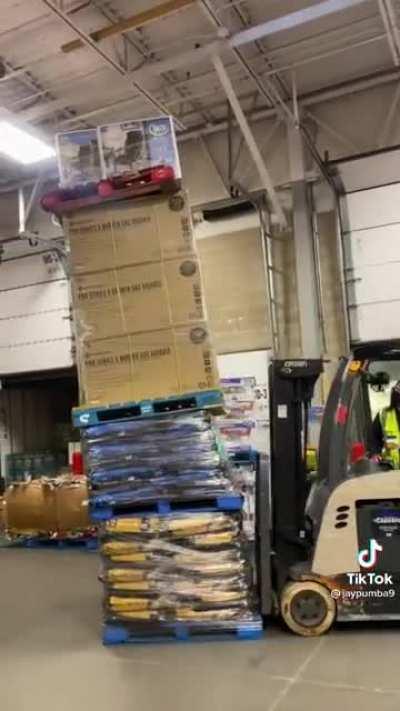 The suspense in moving just one stack