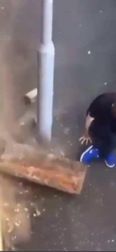 Wcgw climbing a old broken down brick wall…