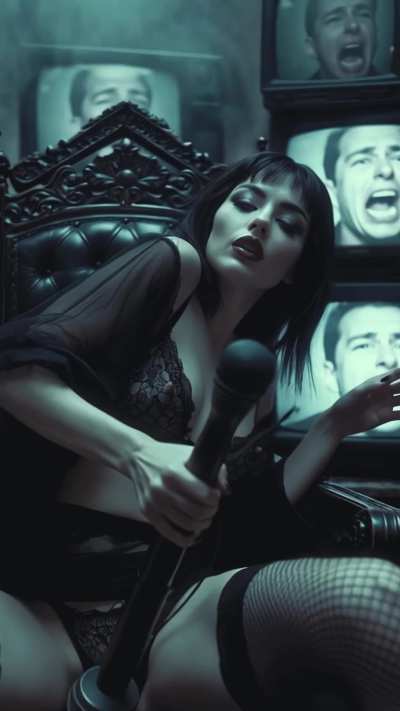 Goth Mommies milk 500 cocks, bathe in cum, & masturbate to the men's crying faces.