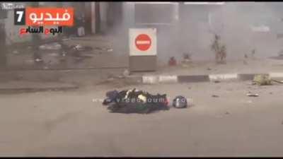 Attempt to diffuse IED gone wrong. (Egypt 2015)