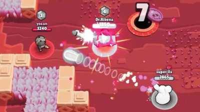 A rocket jump dodge into an assisted takedown