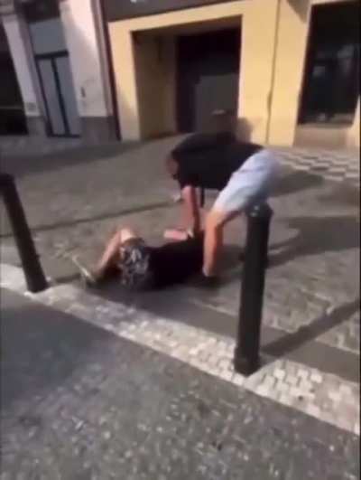 Attacking a pregnant woman and getting it back. - always my fav video.