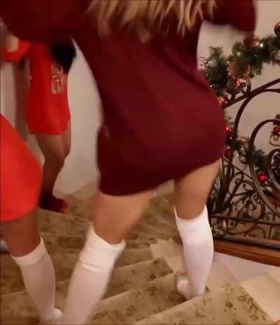 Ariana Grande - Christmas BTS 2 of 10 - Cropped, looped, brightened, slowed, Dain'd and AI'd