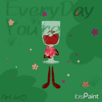 Ok! So I decided I'd FINALLY try animation, with my Oc WineGlass [first time please don't judge]