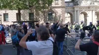 British Fascists throwing Nazi Salutes while 