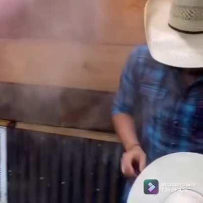 Buying a new cowboy hat