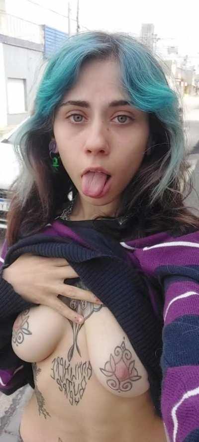 I'm a little shy flashing in the streets