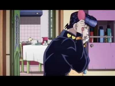 Josuke insults his own hair