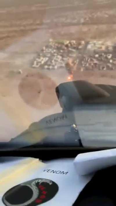 In-cockpit video of a South Carolina National Guard AH-64E firing 2.75