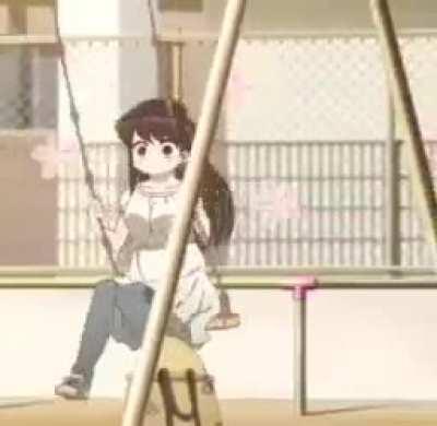 Not a meme just komi-san riding a swing