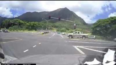 Blasting through a red light