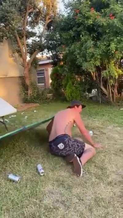 Right on the coccyx......