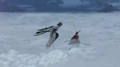 Naruto running with Isshin