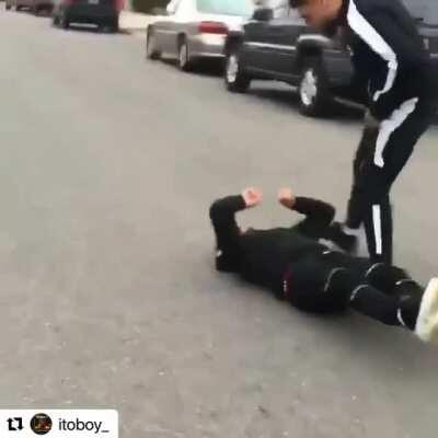 He hit him twice and it was over