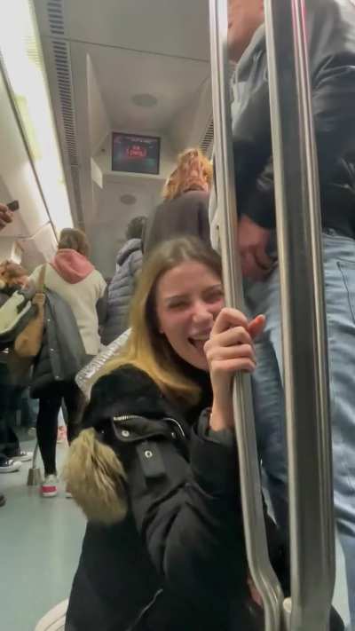 Longer version of the train video (the maniacal laughing is something to behold)