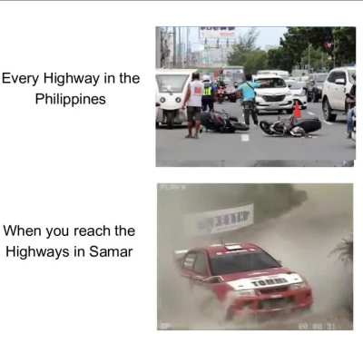 Samar's highways is basically a rally stage