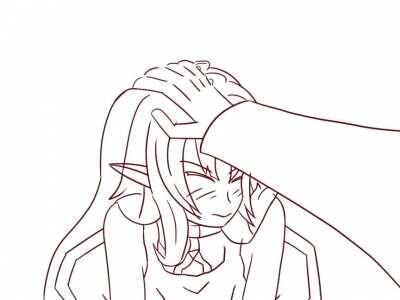 An update to my previous post, Dokutah giving Myrtle head pats v2