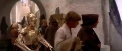 In some scenes from Star Wars (1977), one R2 would exit frame and a different R2 would enter; this created the illusion that the slower R2 was keeping up with the rest of the cast