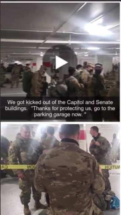 “This is How Joe Biden’s America Treats Soldiers” – 5,000 Soldiers Moved to Cold Parking Garage with One Bathroom After Protecting Biden Inauguration