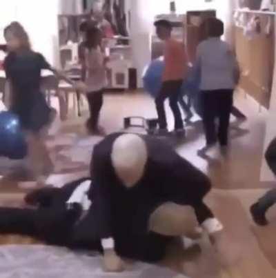 Trump being escorted out of the white house, circa 2020