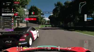 That Peugeot is flying!