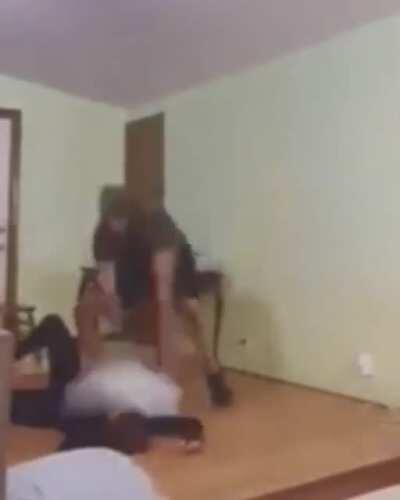 Just your average pillow fight...