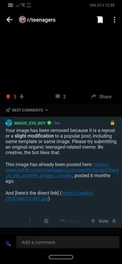 So I posted a pic of saturn I took and the bot said it's a repost. I looked at the original an, well...