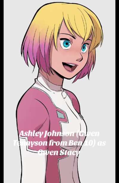 HEAR ME OUT: Ashley Johnson (Ben 10/Teen Titans/Infinity Train/The Legend of Vox Machina) as Gwen Stacy